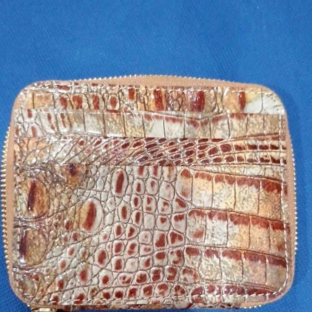 Brahmin Embossed Leather Wallet in Brown and Tan - Picture 3 of 5